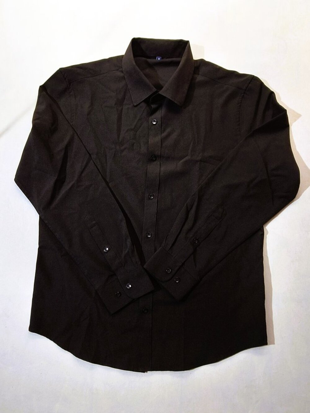 Men's Long Sleeve Black button up shirt